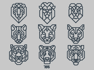 big cat lines branding design graphicdesign graphics icon illustration logo vector