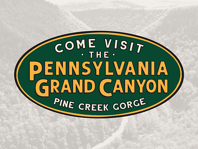 Pennsylvania Grand Canyon badge camping decal destination grand canyon hiking pennsylvania pine creek gorge travel typography vintage