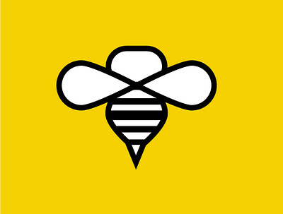 bee illustration logo