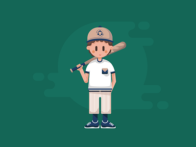 Baseball Teenager illustration