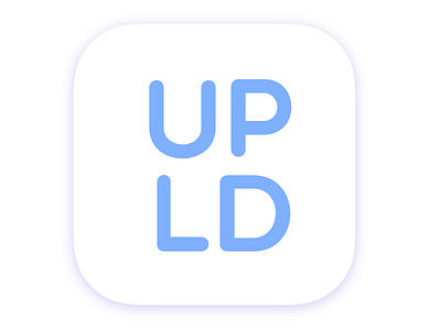 UPLD App Icon app design flat icon identity ios mobile simple white