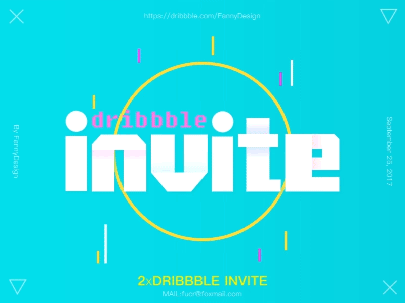 Dribbble invites 2.0 design dribbble gif illustration invitation invite lettering logo mp4 type typography vector
