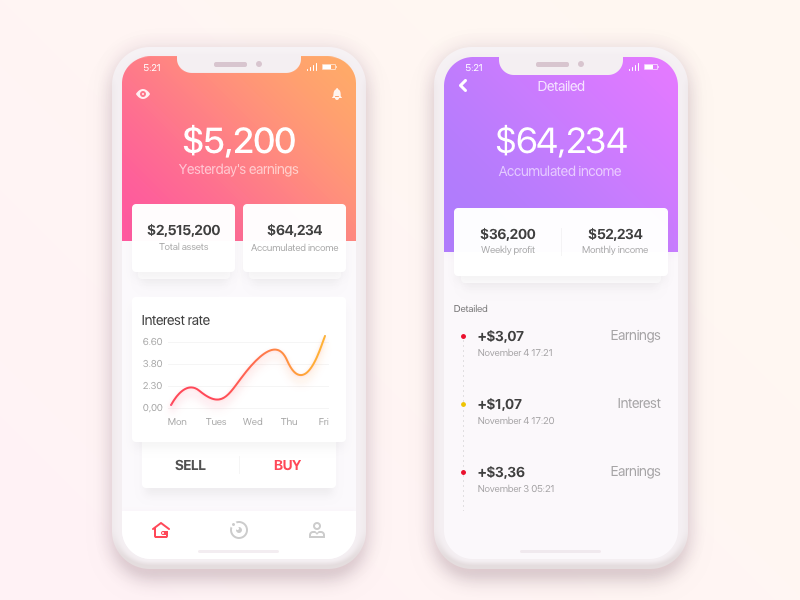 Financial app 2.0 by Fanny for DCU on Dribbble