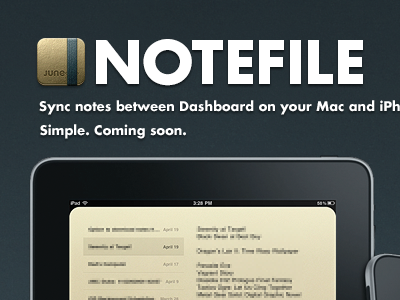 Notefile Teaser futura bold ios ipad junecloud notefile secret web