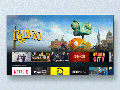 Fire TV - Feature Rotator after effects amazon animation design fire tv gif motion ui ux