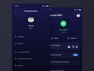 Wi-Fi housekeeper design design interface