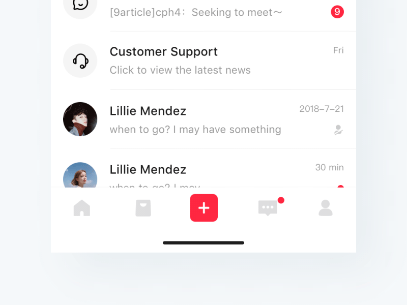 message notification dynamic design gui ui ux