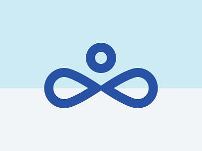 Long Island Yoga School Logo blue branding logo meditation vector wellness yoga