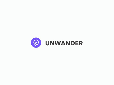 Unwander Logo app branding landing page logo minimal travel app typography