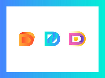 letter about D design icon logo