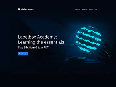 Labelbox Academy event page animation app clean event landing landing page ui ux web web design