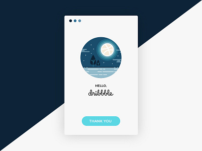 Dribbble First Shot debut dribbble first shot hello dribbble mobile night