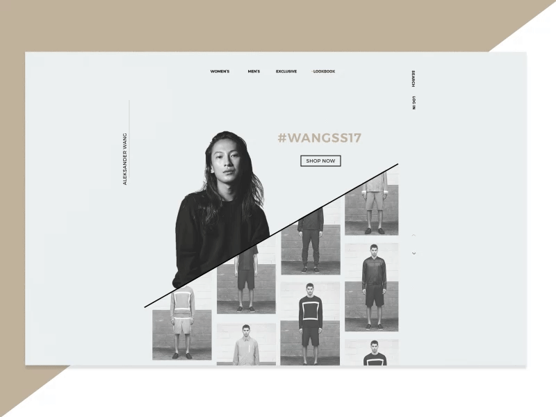 Alexander Wang Concept alexander wang animation concept minimal ui user interface web web design