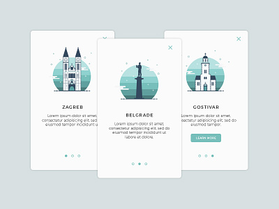 Onboarding Cards city illustration interface mobile onboarding onboarding cards ui