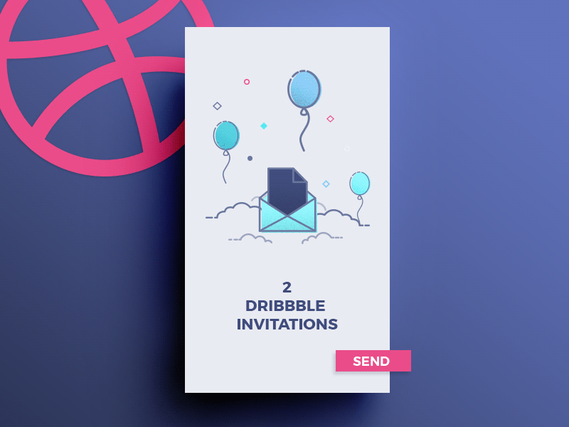 Invites animation draft giveaway invitation invite invites player ui ux