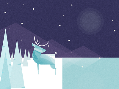 Happy New Year deer geometry holiday illustration new year reindeer snow winter