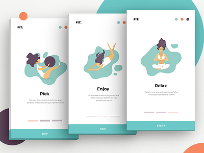 Exercise Tracker App Onboarding Screens