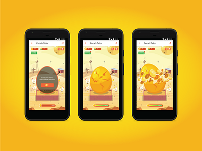 Crack An Egg egg game illustration mobile ui
