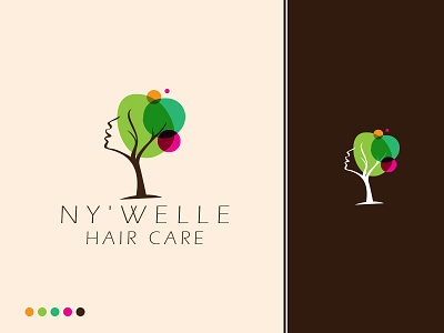 Ny'welle hair care logo graphics design graphicsdesign illustration logo logo design logodesign logos logotype sudiptaexpert vector