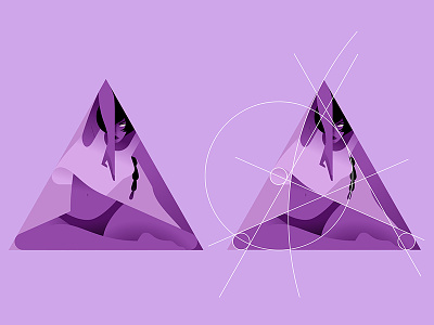 Triangirl 04 character color colors eye flat girl illustration look minimal minimalist vector woman