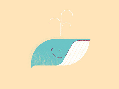 Whale animal blue colors cute flat kawai minimalist nature simple water whale