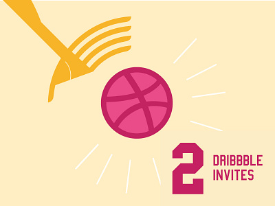 2 Dribbble invites (again) ball draft giveaway hand invites