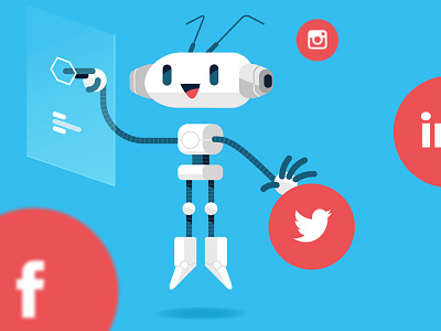 Yay robots ! part 3 ai bot character characterdesign chatbot network robot social sticker