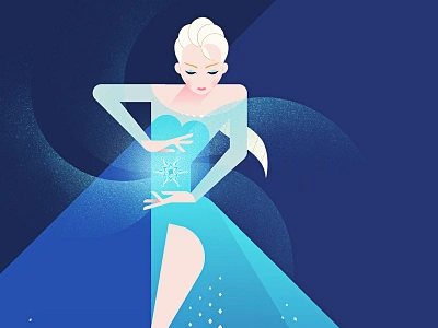 Frozen character character design colors design disney elsa fanart flat frozen minimalist snow