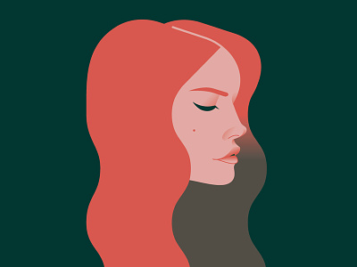 Lana character colors flat girl illustration lanadelrey minimal minimalist music singer woman