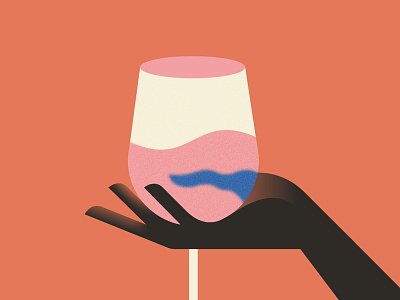 Vinochromie color colors flat glass hand illustration liquid minimal reflect vector wine
