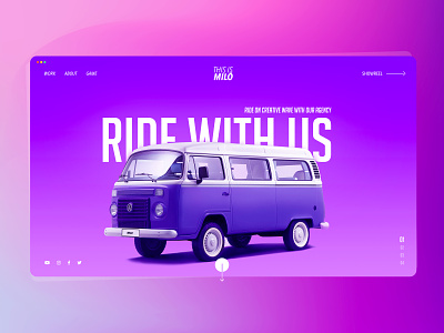 Agency "Milô" Slovakia agency agency website branding car design flat inspiration minimal slovakia ui ux web