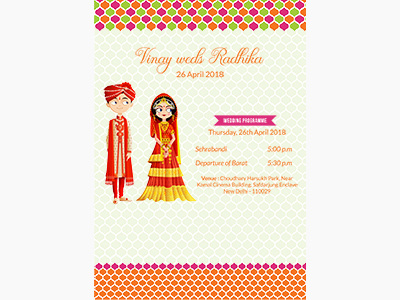 Wedding Card graphic design indian weddings wedding cards