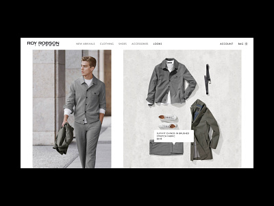 Roy Robson – Looks ecommerce minimal minimalism shop shopping cart uidesign web web design