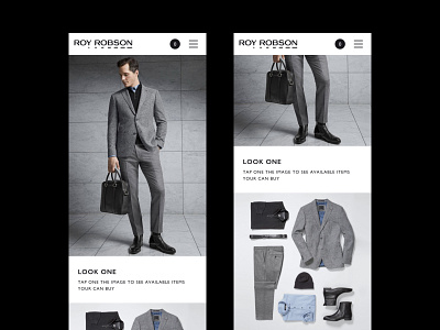 Page with ready to wear looks clean ecommerce minimal minimalism product design shop store ui user experience user interface ux web web design website