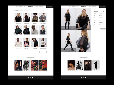 AL Models. Models. clean concept fashion minimal minimalism web website