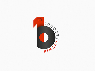 Binary Records Logo branding identity logo minimalist logo record label simple logo