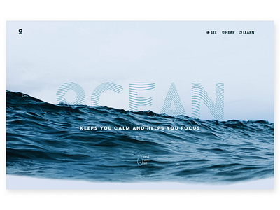 Simple site concept about Ocean graphic desgin ocean photoshop ui uicard uidesign