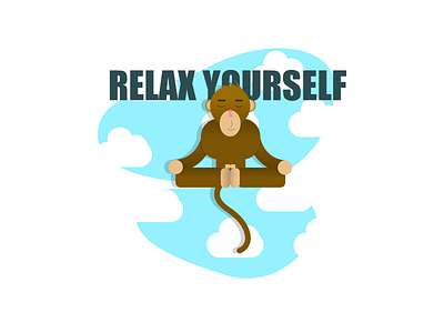 Relax Yourself art branding design graphic design illustration illustration art illustrator monkey ui ui design ux vector web illustration website design