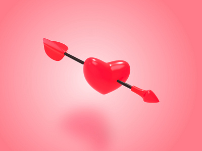 💘 3d arrow clean color scheme cupid emoji emojicon event icon illustration love mood moody pink red romance season valentine vector web