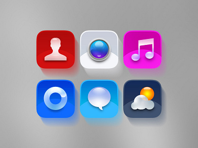 Feel Good Icons app branding browser camera clean color colour contact doodle exploration fun good icon illustration lively logo message music vector weather