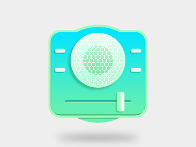 Audio Workstation Icon app audio blue cyan design green icon material music slider speaker turquoise ui ux vector web