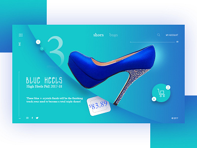 Selling shoes clean creative desktop flat innovative landing page material new shop special trendy web