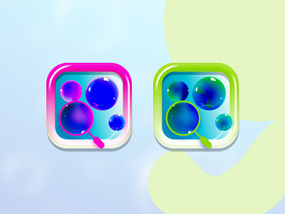 Bubbles app blower bubble concept digital game icon process product ps testing