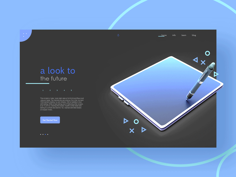 a look to the future .com 3d ae blog exploration future landing maya motion prototype tech typography ui ux web