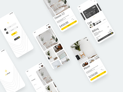 Furniture App catalog catalogue checkout clean credit card figma figmaafrica flat furniture icon interaction design ios iphonex mobile noire photography store typography ui