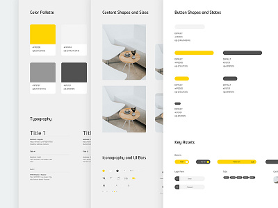 Furniture App - Design System app branding buttons clean design system fields figma figmaafrica flat fonts furniture grid icon ios material mobile style guide typography ui kit ux