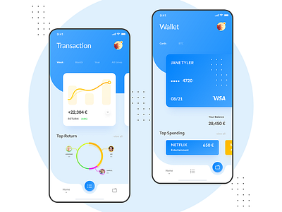 Wallet App buttons cards credit data visualization figma figmaafrica grid icon interaction design ios iphonex mobile payment tab tabbar transaction typography ui visa