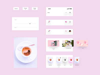 UI Kit app branding catalog catalogue clean design system figma figmaafrica grid icon ios minimal mobile photo photography style guide typography ui ux vector