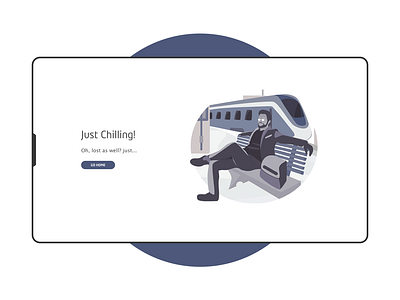 Just Chilling 403 404 b2b b2c clean doodle illustration layout minimal modern navigation train station transit typography ux vector visual design web website whitespace