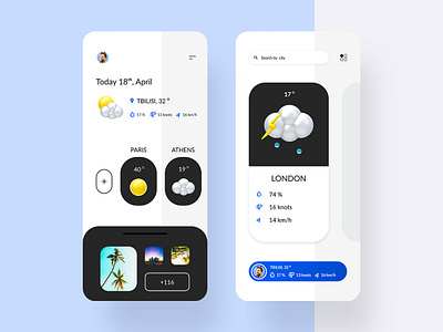 Weather app 3d art app application branding clean dashboard design doodle fluent design illustration ios mobile profile split screen stats typography upcoming ux vector weather icon